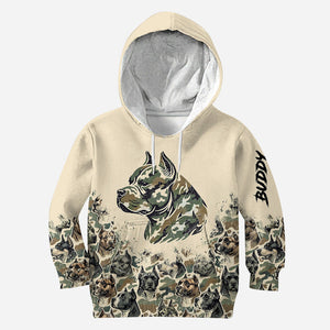 Pitbull Camouflage - Personalized Dog Hoodie and Leggings