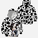 Moody Baby Cow - Personalized Cow Hoodie and Leggings