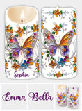 Beautiful Butterfly Bee Dragonfly Hummingbird - Personalized Butterfly Flameless Candle