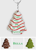 Christmas Cake Family Friends Coworkers - Personalized Family Keychain
