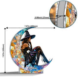 On The Moon - Personalized Witch Shaped Light Box