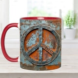 Love Peace - Personalized Hippie Accent Mug