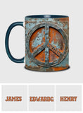 Love Peace - Personalized Hippie Accent Mug