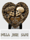 Til Death Do Us Part - Personalized Couple Heart Shaped Stone