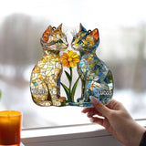 Love Cats - Personalized Cat Window Hanging Suncatcher Ornament