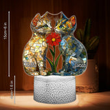 Love Cats - Personalized Cat Shaped Plaque Light Base