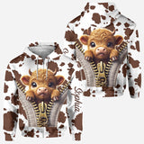 Love Highland Cow - Personalized All Over Shirt