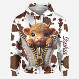 Love Highland Cow - Personalized All Over Shirt