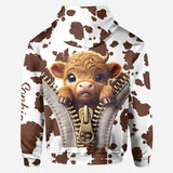 Love Highland Cow - Personalized All Over Shirt