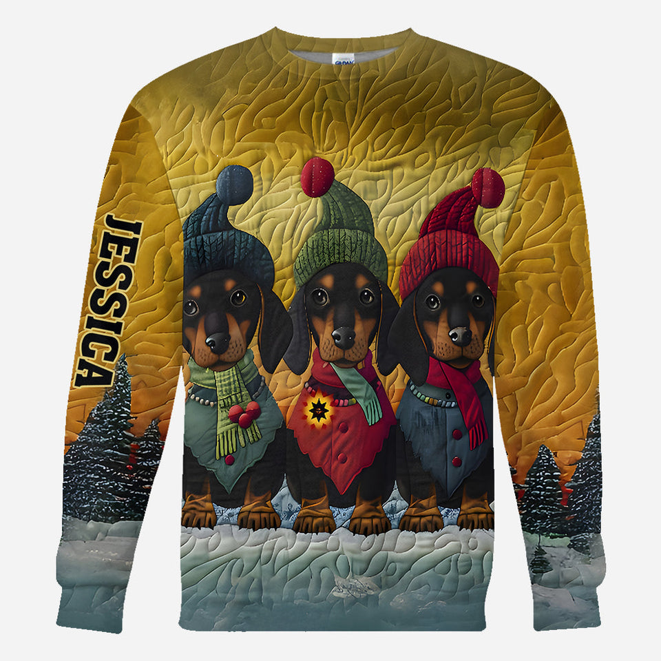 Love Dachshund - Personalized Dachshund All Over Shirt
