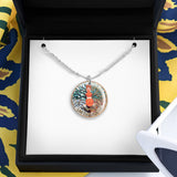 Let That Shit Go - Personalized Yoga Round Pendant Necklace