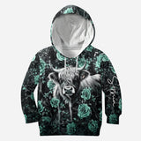 Purple Cow - Personalized Highland Cow Hoodie and Leggings