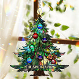 Family Christmas - Personalized Family Window Hanging Suncatcher Ornament