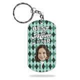 Best Dad By Par - Golf gift for dad, him, boyfriend, husband, grandpa - Personalized Stainless Steel Keychain