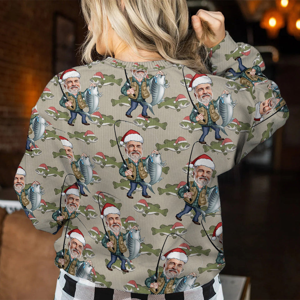 Fishing Christmas - Personalized Fishing Ugly Sweater