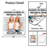 Congrats On Being My Partner In Crime - Gift for friend - Personalized Transparent Ornament