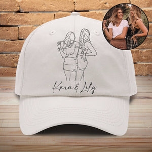 Custom Photo - Personalized Daughter Embroidered Classic Cap