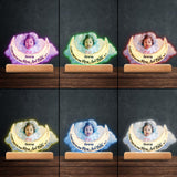 I Love You To The Moon And Back - Personalized Kid Shaped Plaque Light Base