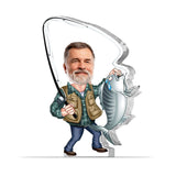 Love Fishing - Personalized Fishing Custom Shaped Acrylic Plaque