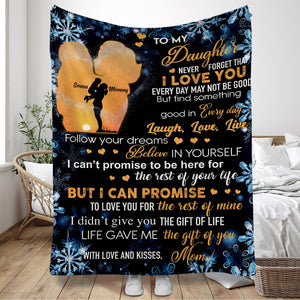 To My Daughter - Personalized Daughter Blanket