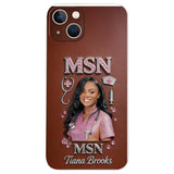 Any Title - Gifts For Nurse, Doctor - Personalized Nurse 3D Embossed Leather Phone Case