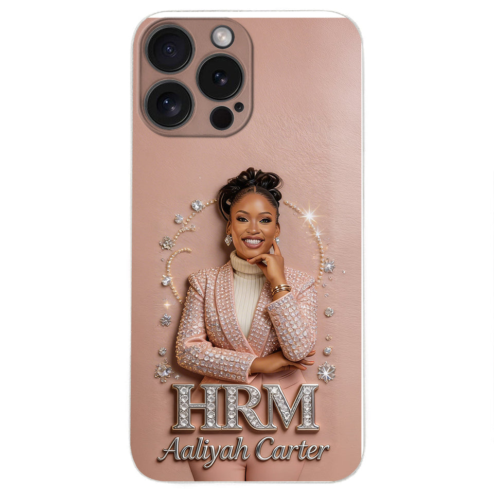 Office Decoration Custom Any Photo - Personalized Colleague 3D Embossed Leather Phone Case
