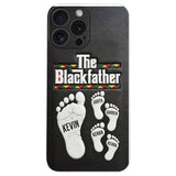 The Blackfather - Personalized Father 3D Embossed Leather Phone Case