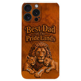 Papa Lion - Personalized Father 3D Embossed Leather Phone Case