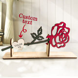 Personalized Couple Wooden Rose Decor