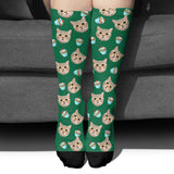 Funny Icon Pattern - Personalized Cat Socks