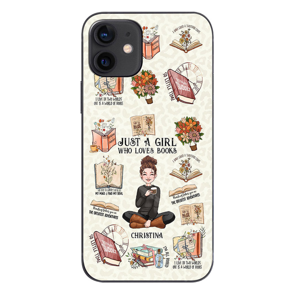 Just A Girl Who Loves Books - Personalized Book Phone Case