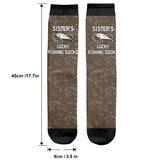 Lucky Fishing Socks - Gift for dad, uncle, aunt, grandma, grandpa, mom, son, daughter, brother, sister, granddaughter, grandson, husband, wife, boyfriend, girlfriend, friend, co-worker - Personalized Socks