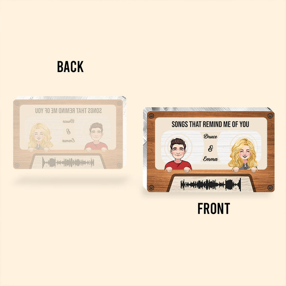 Song Remind Me Of You - Personalized Couple Custom Shaped Acrylic Plaque
