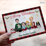 Merry Christmas Buffalo Plaid - Personalized QR Greeting Card