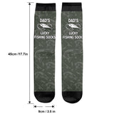 Lucky Fishing Socks - Gift for dad, uncle, aunt, grandma, grandpa, mom, son, daughter, brother, sister, granddaughter, grandson, husband, wife, boyfriend, girlfriend, friend, co-worker - Personalized Socks