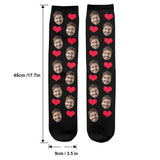 Custom Face Heart Pattern - Personalized Uncle Socks