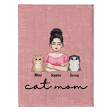 Cat Mom - Personalized Mother's day Cat Blanket