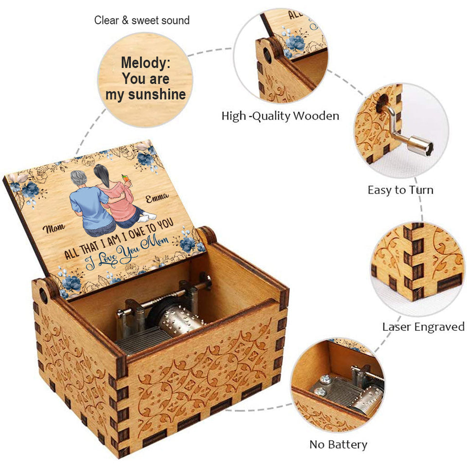 All That I Am - Personalized Mother's Day Mother Hand Crank Music Box
