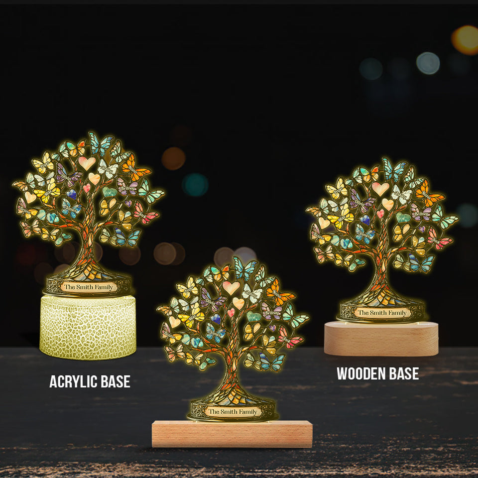 Tree Of Life - Personalized Family Shaped Plaque Light Base