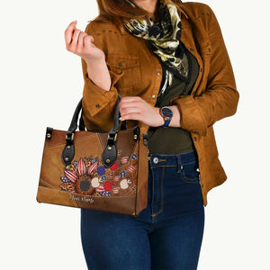 All American Teacher - Personalized Independence Day Leather Handbag