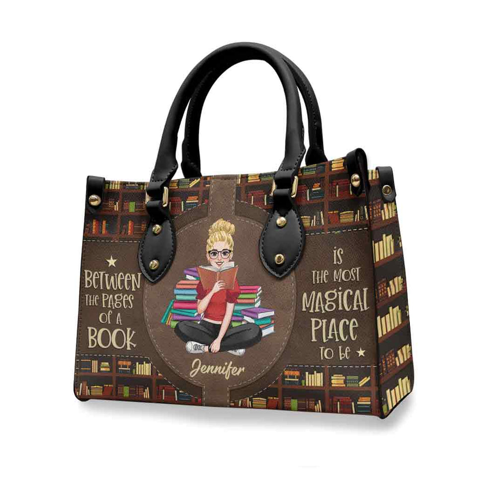All You Need Is A Good Book - Personalized Book Leather Handbag