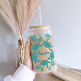 Love Turtles - Personalized Turtle Can Glass