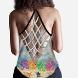 When Life Throws Flip flops In Your Face  - Sea Lover Cross Tank Top