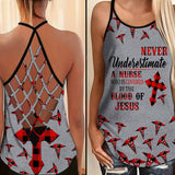 Never Underestimate  - Nurse Cross Tank Top