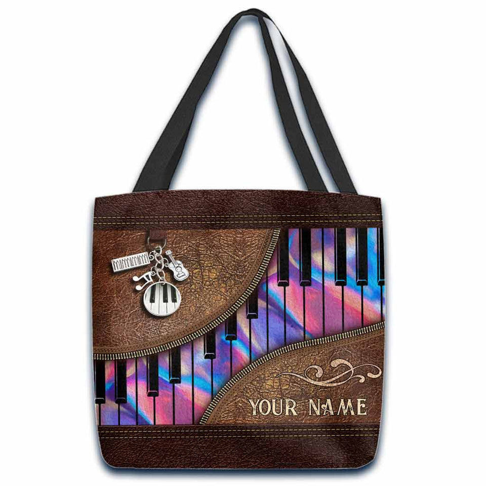 Love Piano Personalized Tote Bag