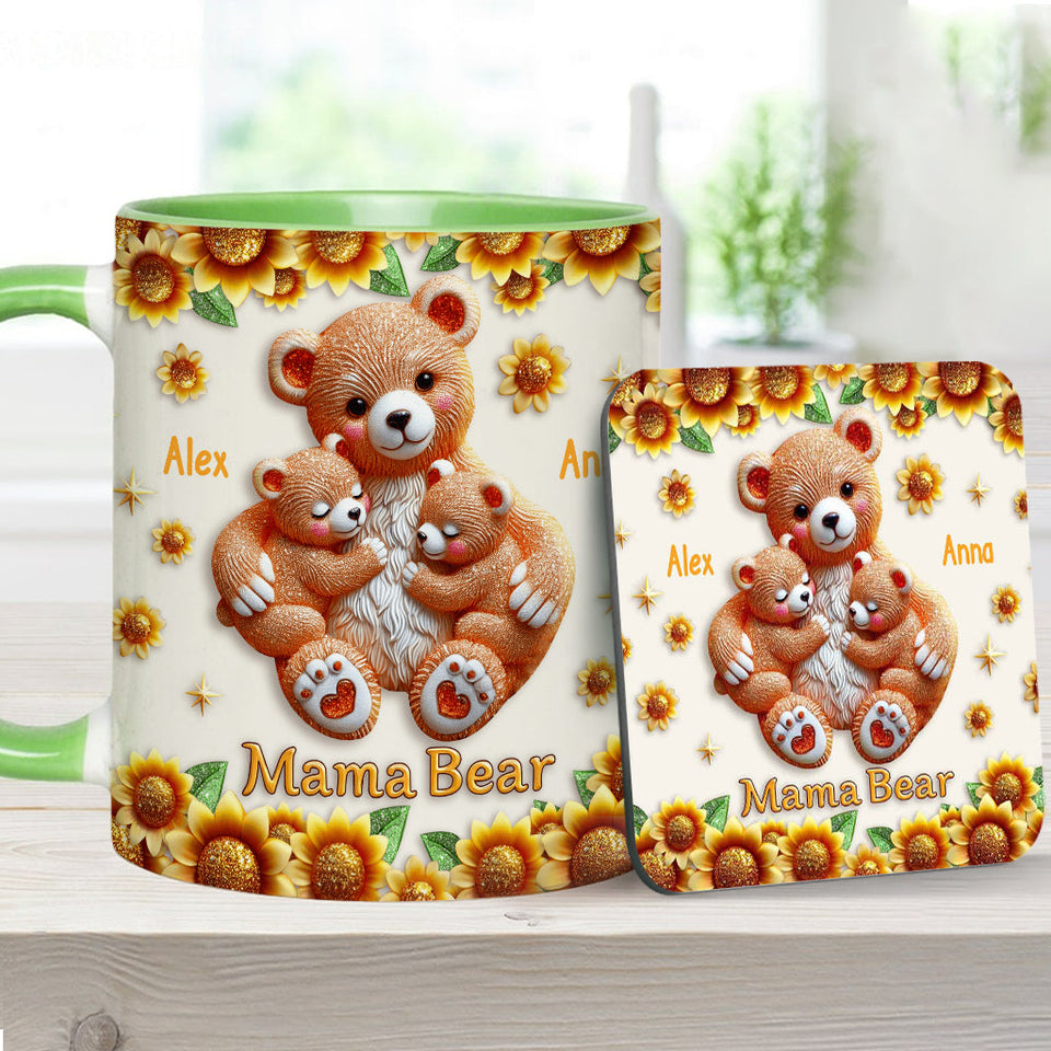 Mama Bear - Personalized Mother Accent Mug