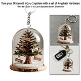 Christmas Family Tree Dome - Personalized Family Transparent Ornament