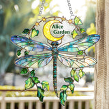 Garden Dragonfly - Personalized Gardening Window Hanging Suncatcher Ornament