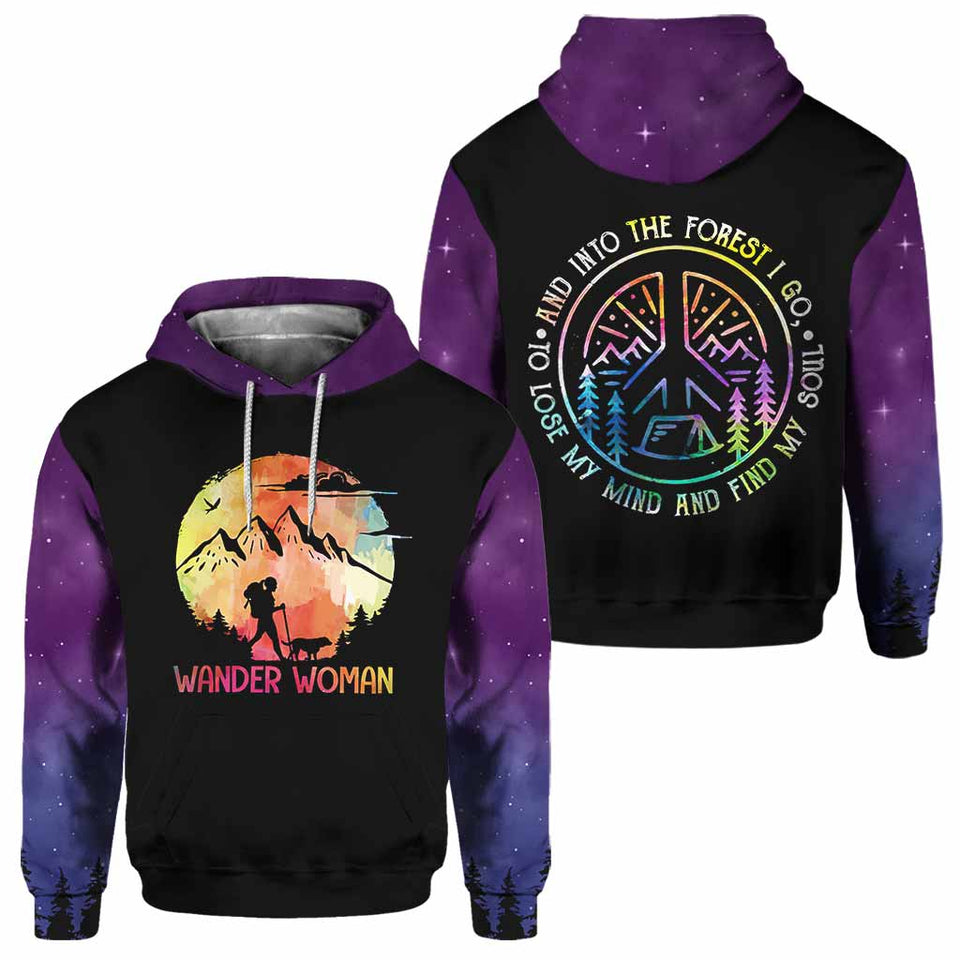And Into The Forest I Go - Hiking All Over T-shirt and Hoodie 112021