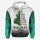 And Into The Forest I Go - Hiking All Over T-shirt and Hoodie 112021